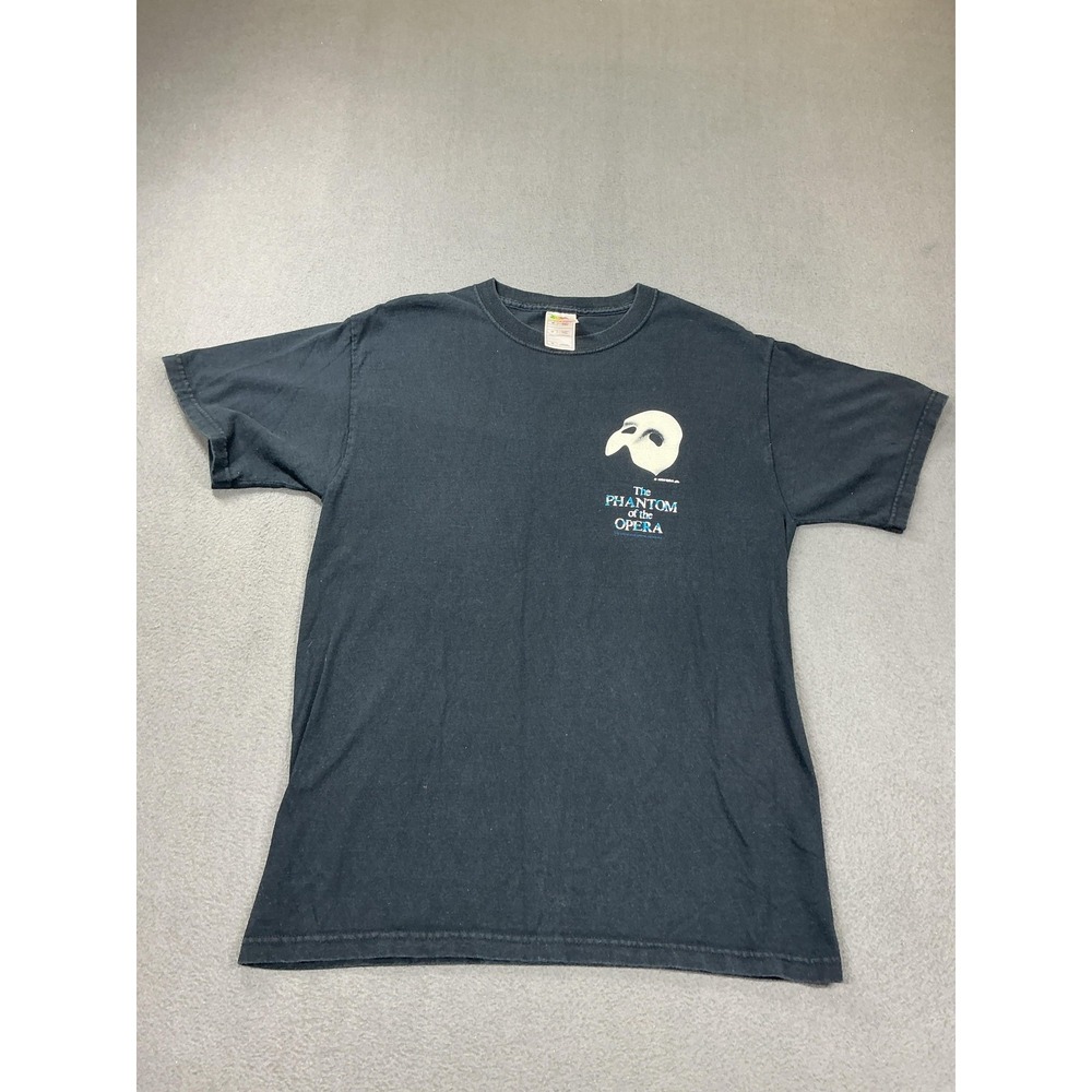 Vintage Phantom Of The Opera Shirt Mens Medium Black Fruit Of The Loom Graphic